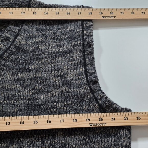 Trussardi Sport Knit Vest Mens M/L Marled V Neck Made In Italy Wool Blend Vtg - Picture 5 of 12